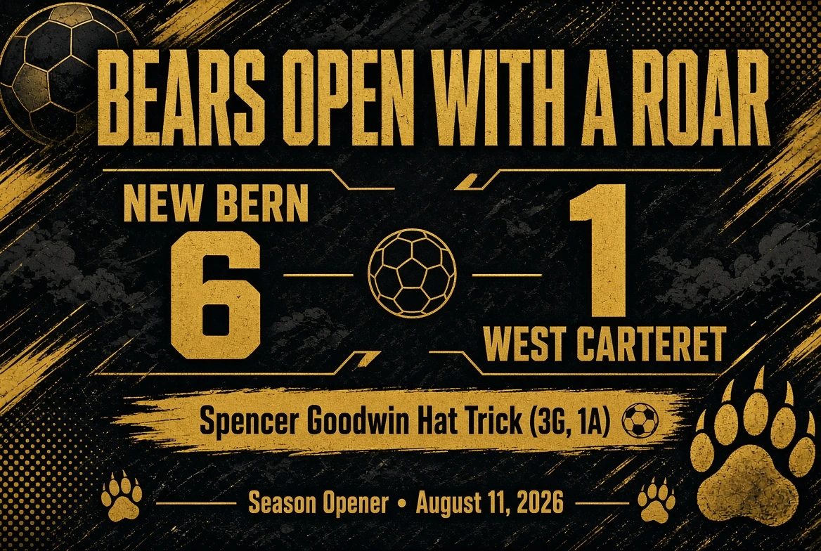 New Bern Soccer Opens Season with Dominant 6-1 Win over West Carteret